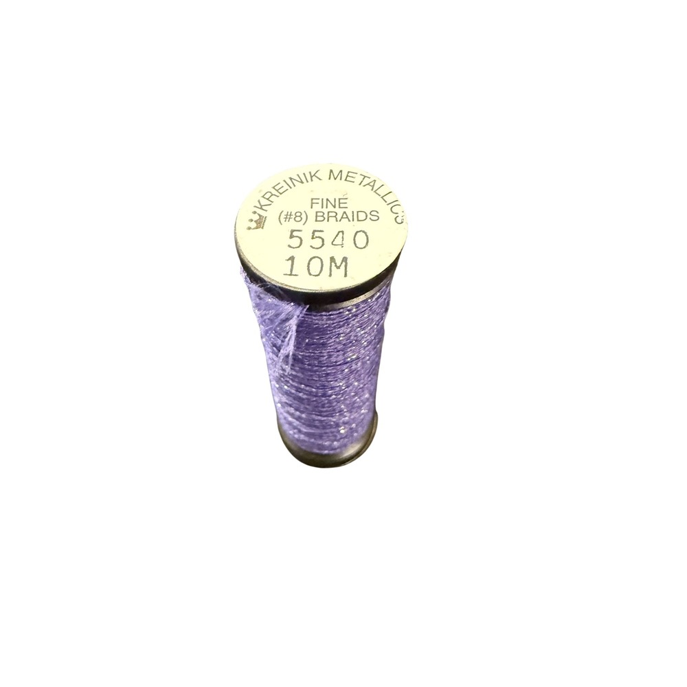 Kreinik Fine #8 Braid 10M Boysenberry Blue New Metallic Thread 5540